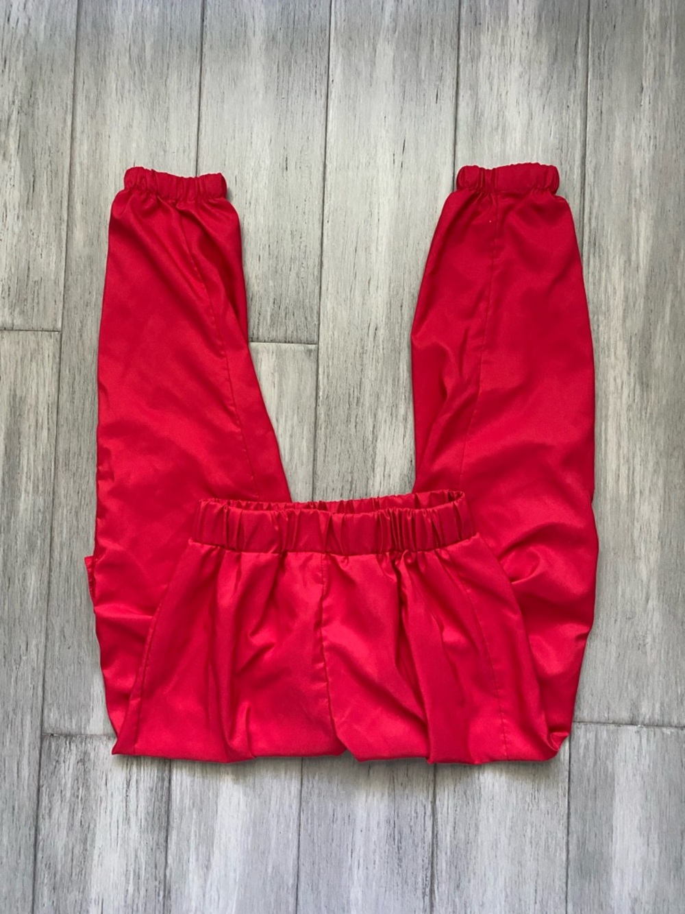 Weissman Girls Red Elastic Waist Track Parachute Pants M